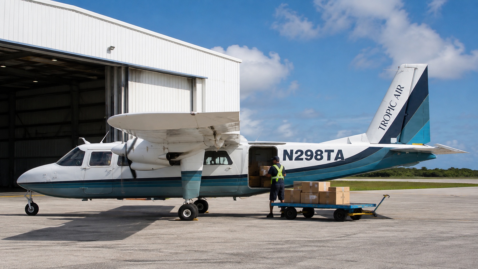 Cargo loading for a Britten-Norman Islander