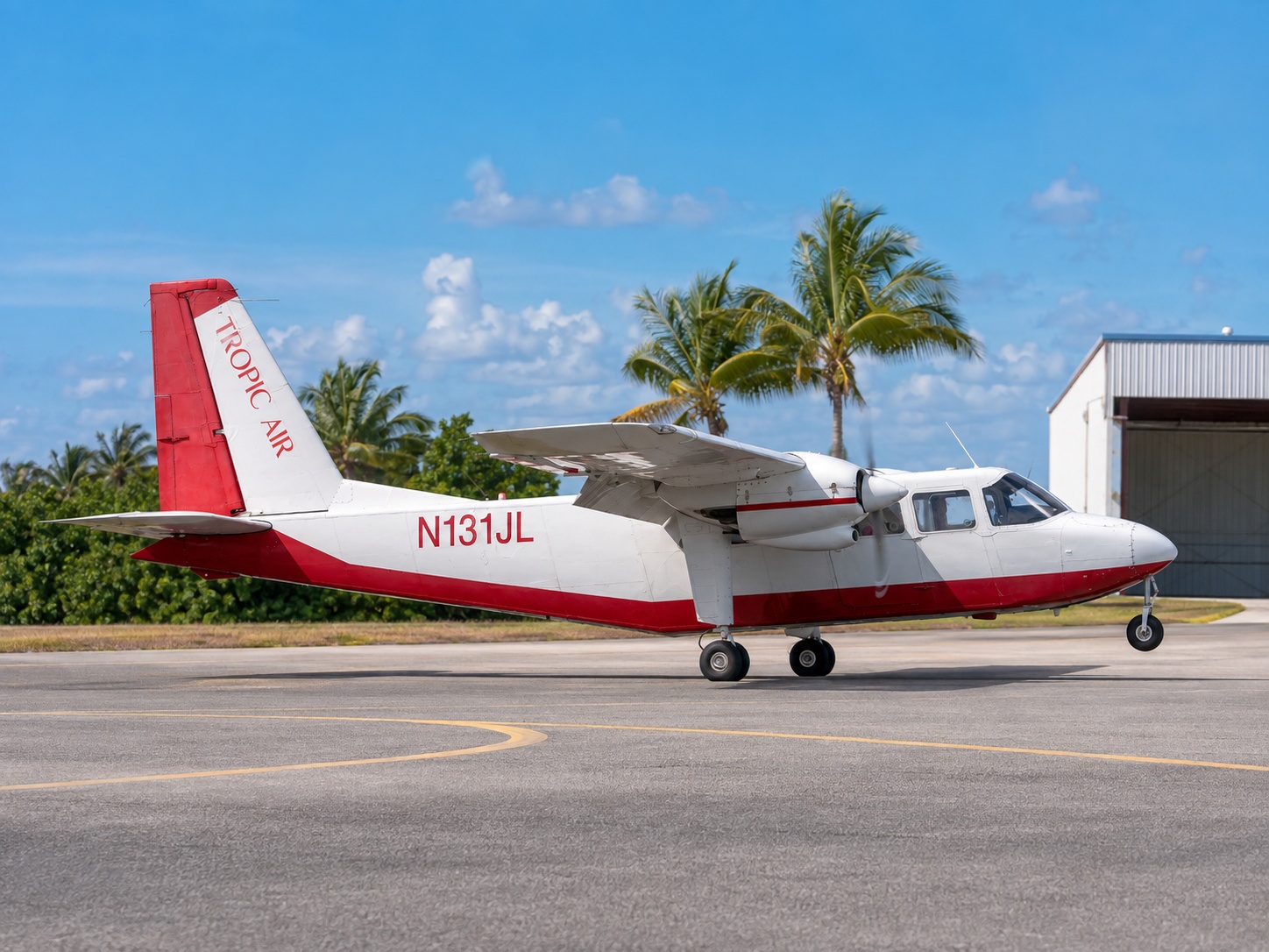 Britten-Norman Islander passenger cabin